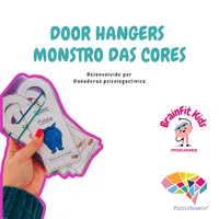 Door Hangers do Monstro das Cores
