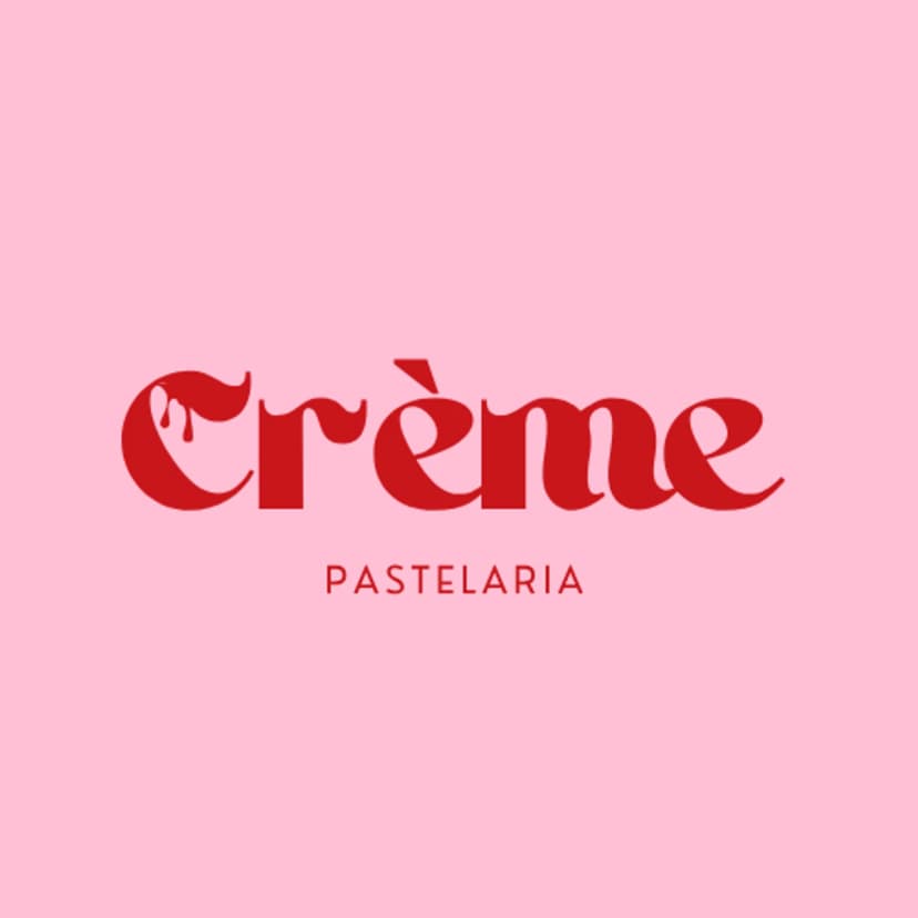 Logotipo Minimalista "Crème - Pastelaria" - Design por Joana Mateus