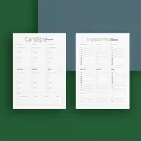 Planner Cardápio Semanal - Minimalista